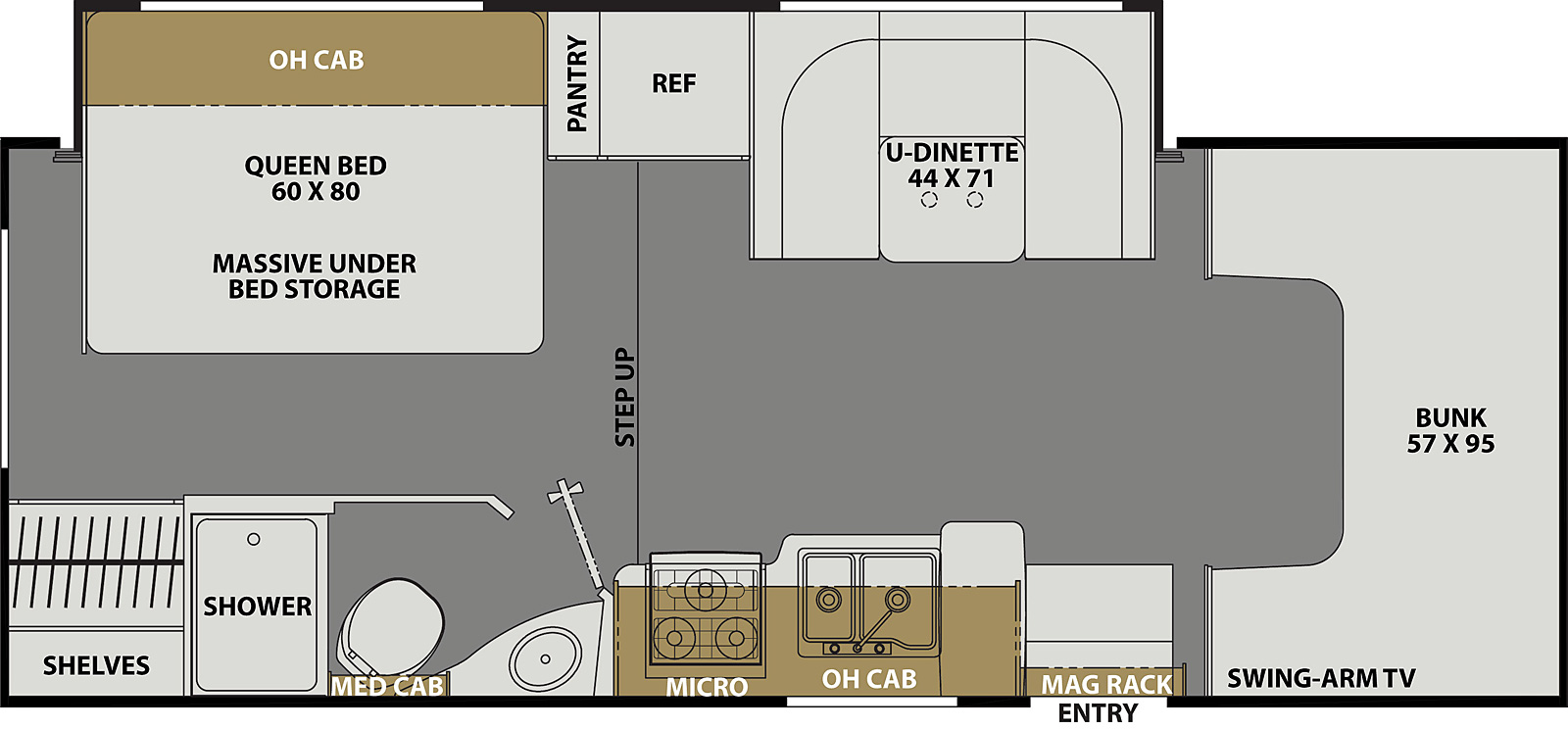 2023 COACHMEN FREELANDER 23FS E450, , floor-plans-day image number 0